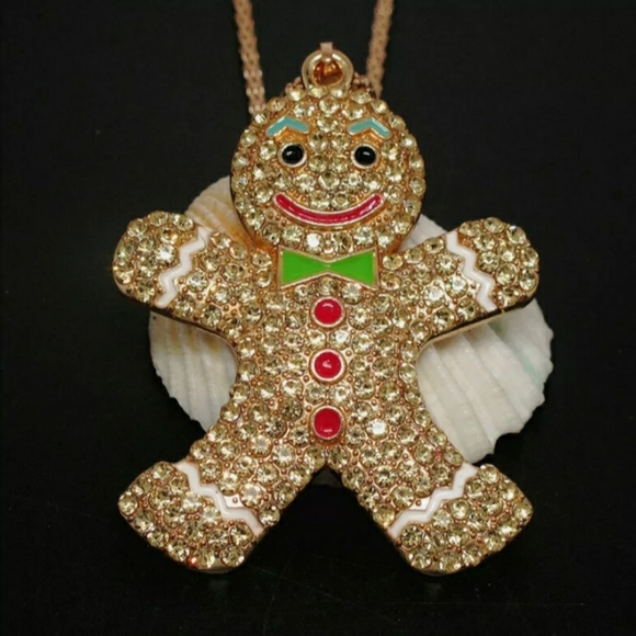 🎄 Gingerbread Man Necklace 🎄 - Picture 2 of 4